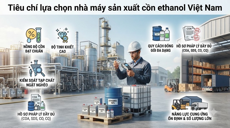 Nhà máy sản xuất cồn ethanol Việt Nam – Nguồn cung ethanol ổn định cho doanh nghiệp